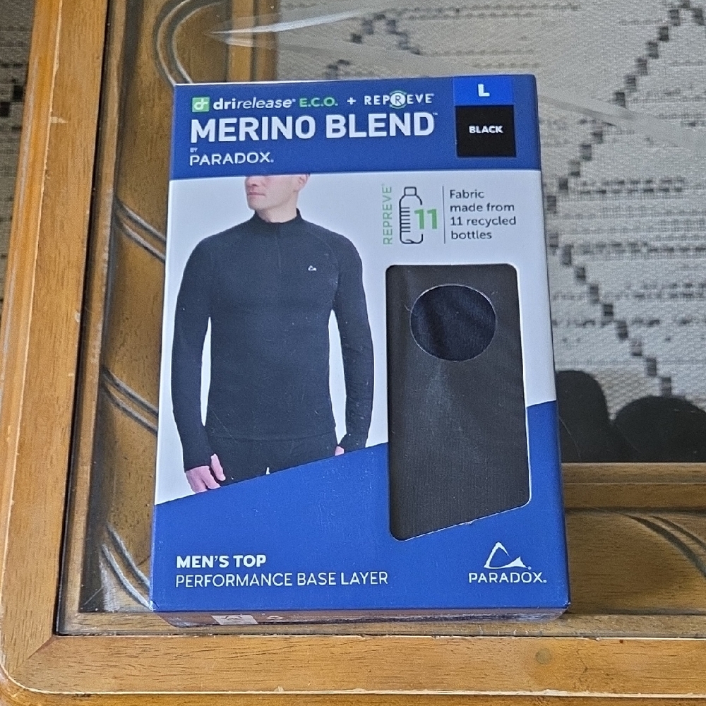 Paradox Merino Blend Men's Top in Classic Black